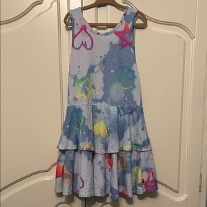 Pixie Lane Colorful Sleeveless Tie-Dye Dress. Size 7
